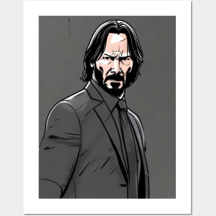 John Wick Comic book style_011 Posters and Art